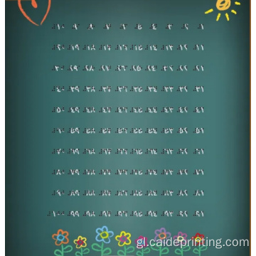 Conxunto de 3 carteis de papel plastificados con carta Braille
